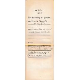 Declaration in regard to lost Music Certificate