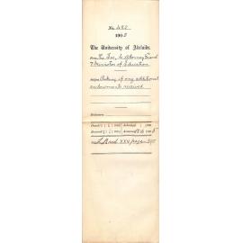 Asking if any additional Endowments received