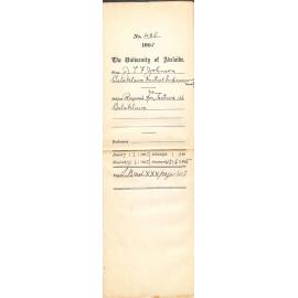 Request for Extension Lecture at Balaklava