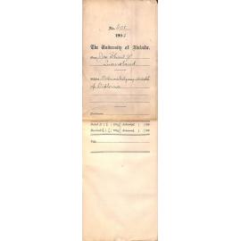 Acknowledging receipt of Diploma