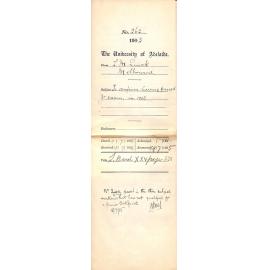 To confirm having passed Junior Exam in 1902