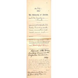 List of Candidates G H Huxley - Forwarding results Music Examinations next mail etc