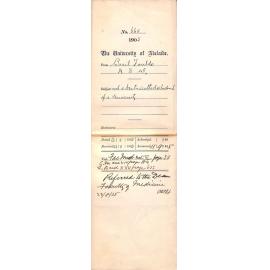 Not a Matriculated Student for a University