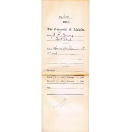 Room for Examination 12th instant