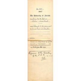 Request to be examined for Junior Exam at Elliston