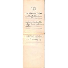 Fee for Miss Oswald and self for Junior Public Examination