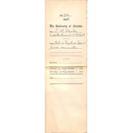 Note in Gazette re Special Junior Examination