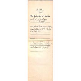 Miss Price Acknowledging credit slips re Mr McCarthy and Mr Freedman