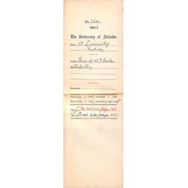 Thesis of W T Cooke satisfactory