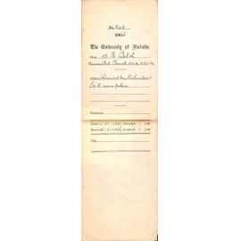 Received Miss Richardson's LAB exam papers