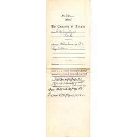 Alterations in BA Regulations - 1905