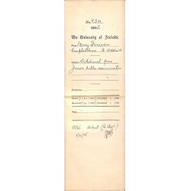 Withdrawal from Junior Public Examination - Scriven