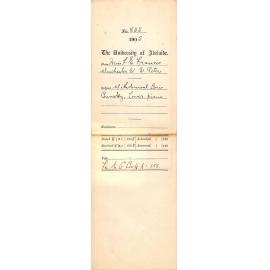 Withdrawal of Doris Brinsley Lower piano