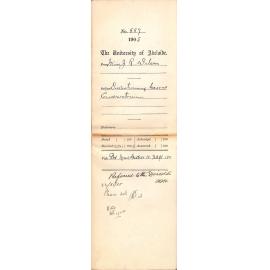 Discontinuing lessons at the Conservatorium