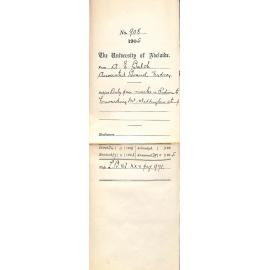 Only pass marks in rudiments - Forwarding Mr Waddington's stamp