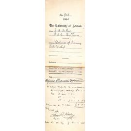 J A Arthur - Balance of evening scholarship