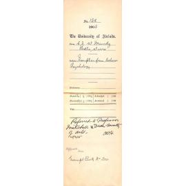 Exemption from lectures - Psychology - Mundy