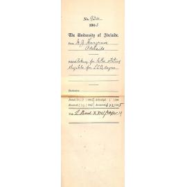 Asking for letter stating eligible for LLB degree