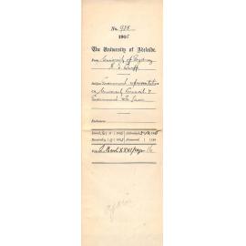 Government representative on University Council and government vote