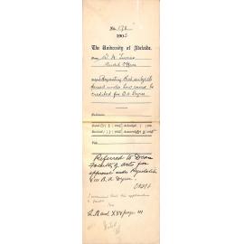 Requesting that subjects passed under Law course be credited for BA Degree