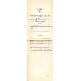 Certificate for Accountancy 1904