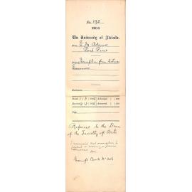 Exemption from lectures - Adams