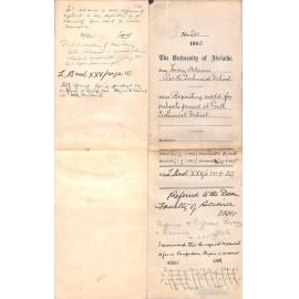 Requesting credit for subjects passed at Perth Technical School