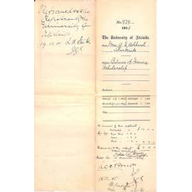 Miss A E Ashhurst - Balance of Evening Scholarship