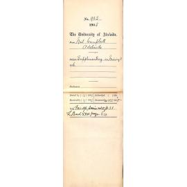 Neil Campbell - Supplementary in Mining I 1906