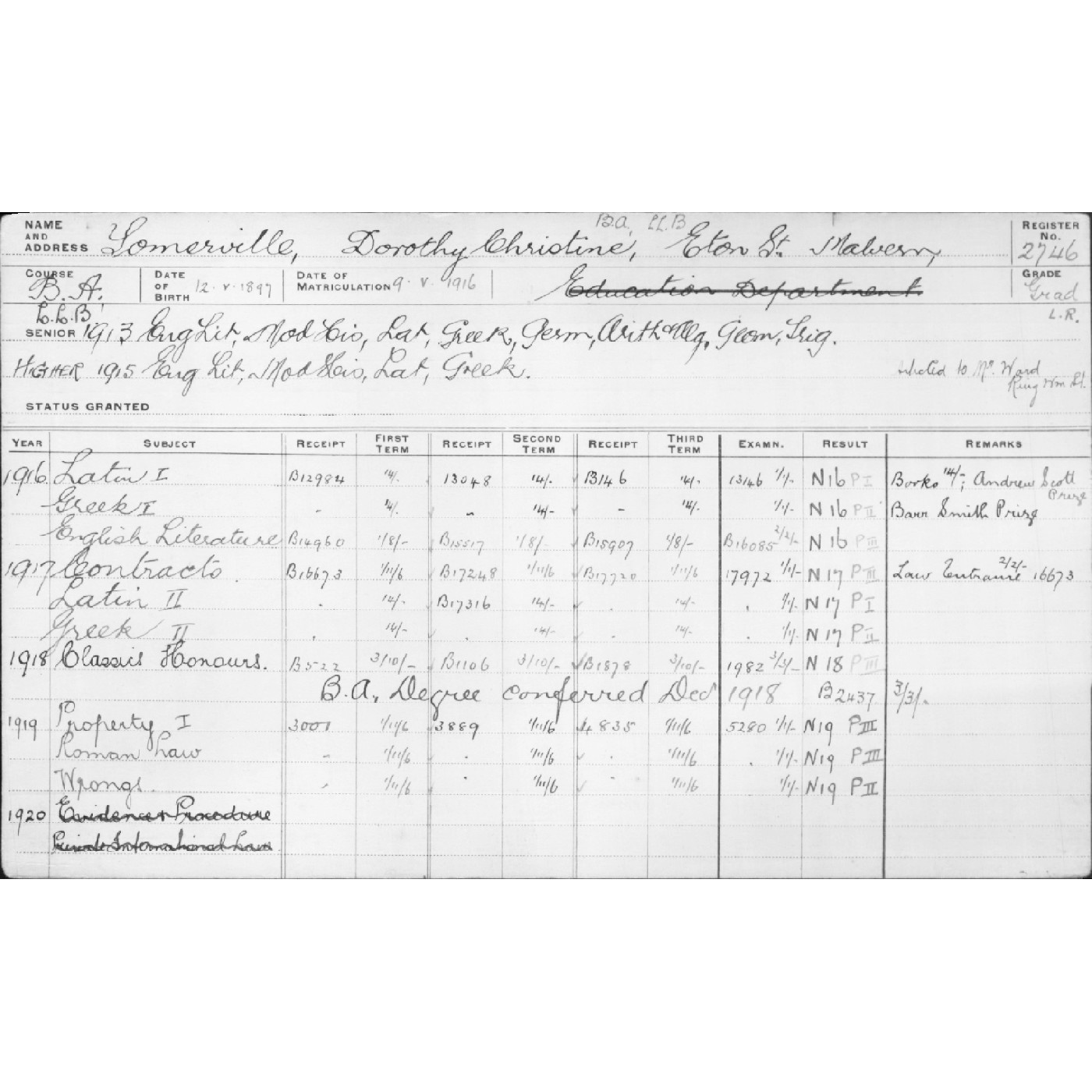Dorothy Christine Somerville