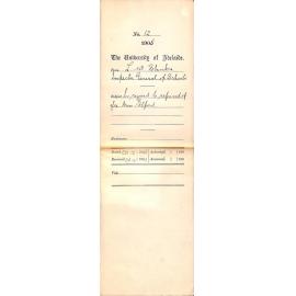 Refund of fee Miss Elford