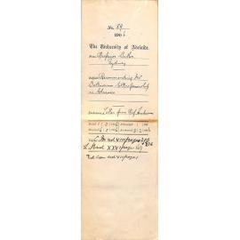 Receiving testimonials in support of Mr Dettmann for Professorship in Classics