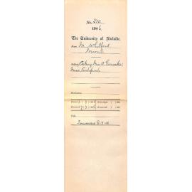 Asking Miss Annie Giesecke's Music Certificate