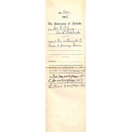 Son Edmund Britten Jones entering MB Course and passing Senior