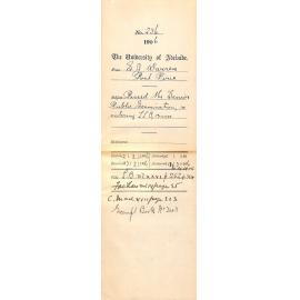 Passed the Senior Public Examination re entering LLB Course