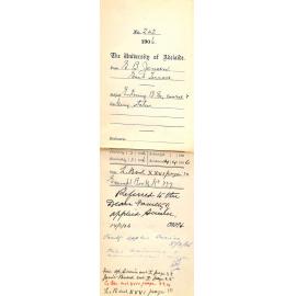 Entering BSc Course and asking status