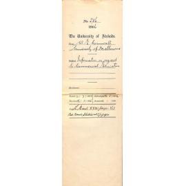 Information in regard to Commercial Education