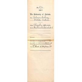 Requesting admission as a Matriculated Student