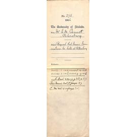 Request that Music Examinations be held at Petersburg