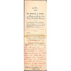 Request to be relieved of duty of Examining for the Public Examinations