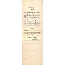 In regard to Melbourne University holding Matriculation Examination in Western Australia