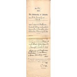 In regard to Melbourne University holding Matriculation Examination and Exemption from lectures Miss F Browne and J Tucker