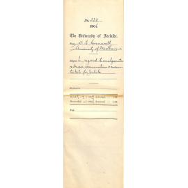 Regarding the amalgamation of music examinations and the concession tickets to the Jubilee