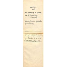 Request to order scientific apparatus for University laboratory