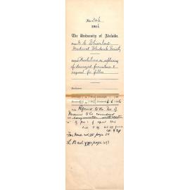 Resolutions of the Medical Student Society regarding the use of lecture rooms between classes and the replacement of furniture and a request for a filter