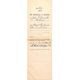 Requesting former letter be returned