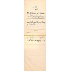 Regarding an entry for the Primary Theory Examination and Mr Tucker and Miss Browne