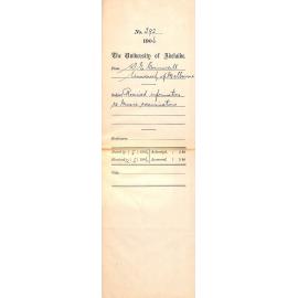 Acknowledging receipt of letter and intention to forward papers