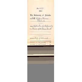 Copy of testimonials for Mr Kaine Smith's application for professorship in Classics