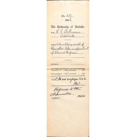 Acknowledging receipt of letter regarding appointment of Classical Professor